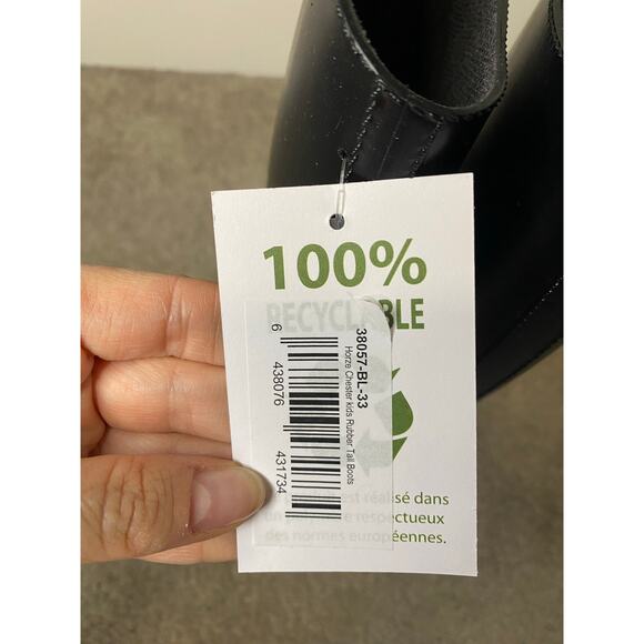 New Horze Chester Kids Riding Tall Rubber Boots Size 33 UK (US Size 2) - Picture 4 of 7